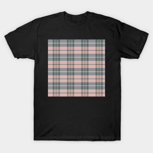 Cottagecore Aesthetic Daviana 2 Hand Drawn Textured Plaid Pattern T-Shirt